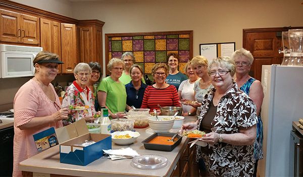 Women's Ministry gathering for a meal